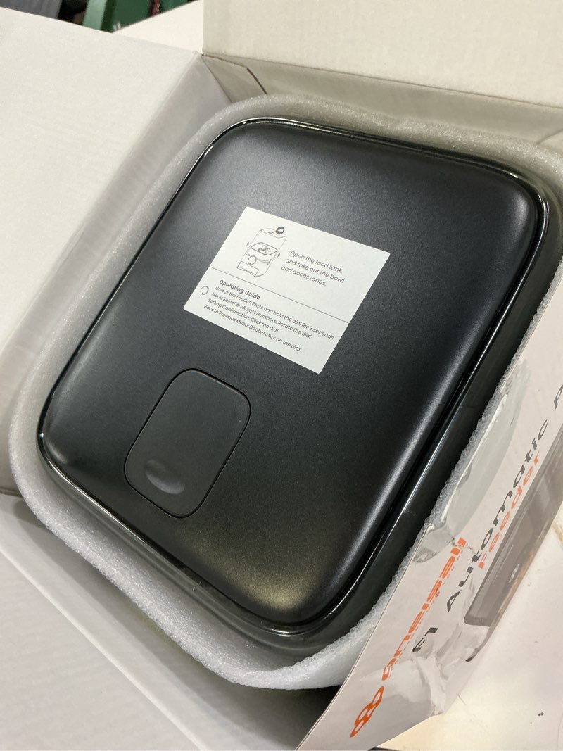 Condition photo showing Good Condition for oneisall automatic cat feeder for large kibble and snacks, 12 cups/3l timed pet feeder for cats indoor, programmable dry food dispenser (black)