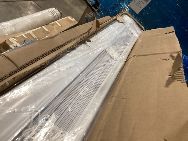 Condition photo showing Good Condition for dez furnishings 2" cordless flat slat venetian blind, 71" w x 72" h, white 71"w x 72"h