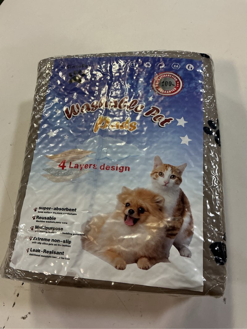 Condition photo showing New/Like New for SincoPet Washable Dog Pee Pads with Puppy Grooming Gloves,Puppy Pads,Reusable Pet Training Pads,Large Dog Pee Pad,Waterproof Pet Pads for Dog Bed Mat,Super Absorbing Whelping Pads 47x47 Inch (Pack of 2)