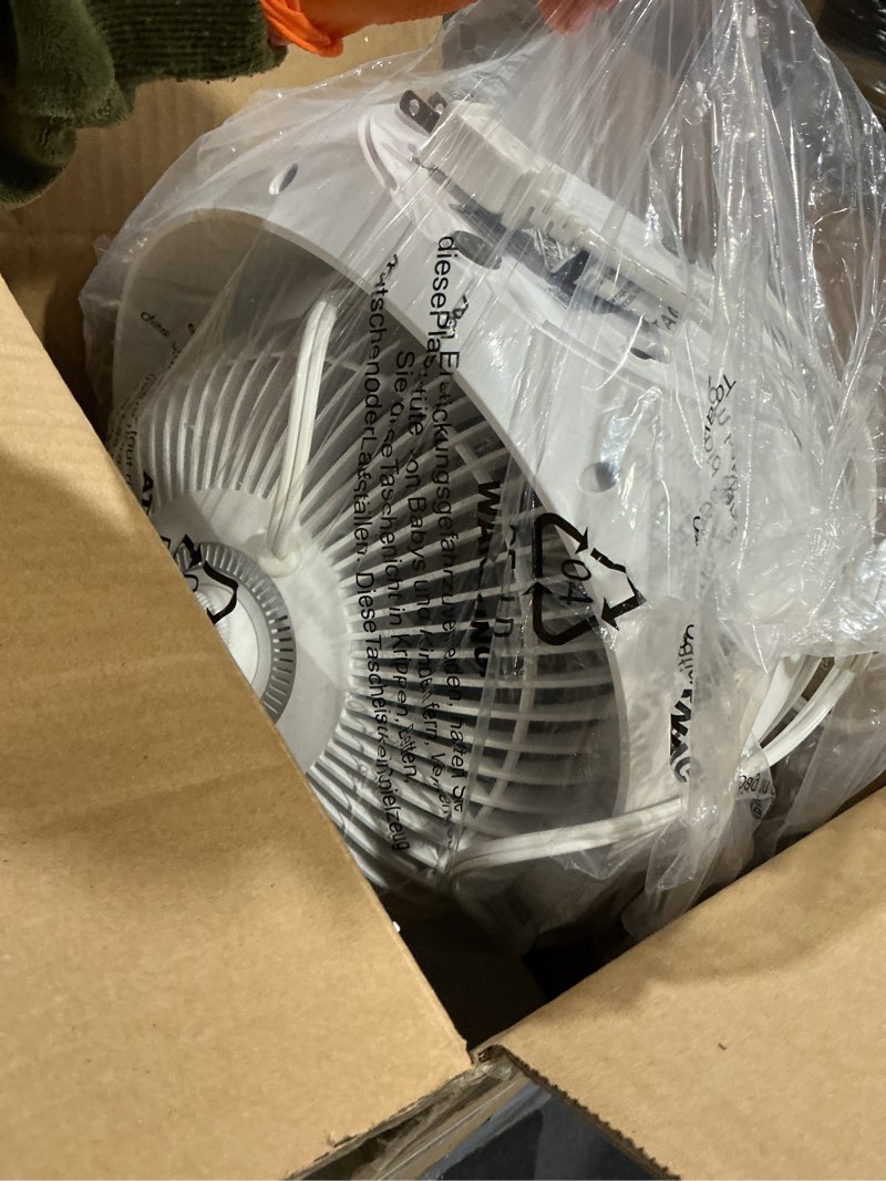 Condition photo showing Good Condition for dreo fan for bedroom, table air circulator for whole room, 11 inch, 40ft strong airflow, 120° adjustable tilt, 28db low noise, quiet, 3 speeds, 2025 new desk fan for office, kitchen, home white