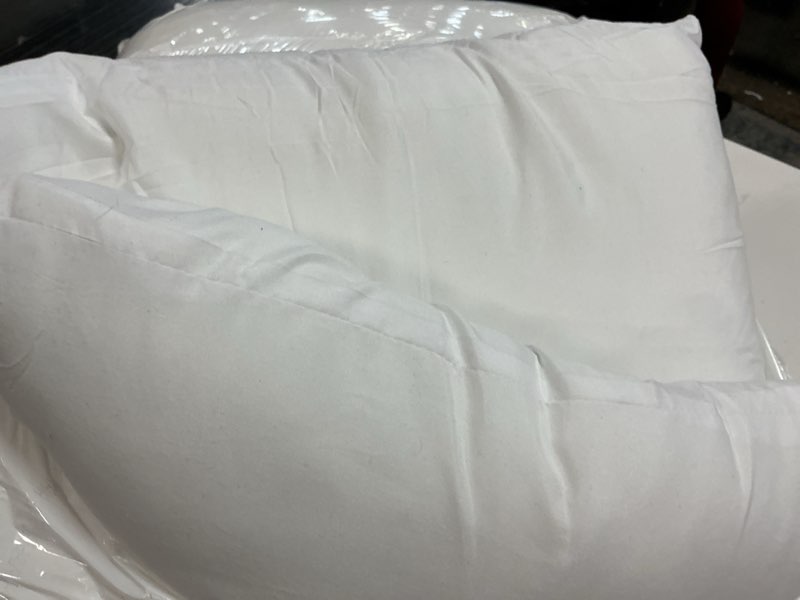 Condition photo showing As Is for 18 x 18 inches Pillow Inserts, Set of 6 Hypoallergenic Brushed Microfiber Liner Down Alternative Filled Square Cushion Throw Pillow 6 Count (Pack of 1)