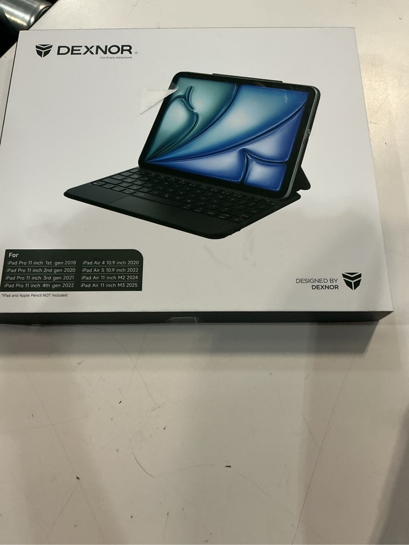 Condition photo showing Good Condition for dexnor keyboard case for ipad air 11 inch (m3 2025/m2 2024) & ipad pro 11 (4th/3rd/2nd/1st gen) & ipad air 5th/4th gen case with keyboard ultra-thin magnetic detachable trackpad backlit, purple