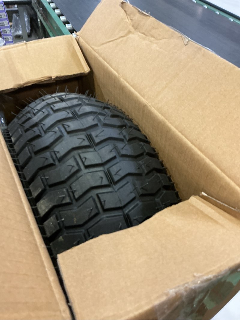 Condition photo showing Good Condition for ar-pro 15x6.00-6 front tire and wheel assembly compatible with john deere 100/d100 series riding mower, 3" offset hub, 3/4" bushings, 4-ply pneumatic (1 pack) 15 x 6.00-6" pneumatic (offset hub)