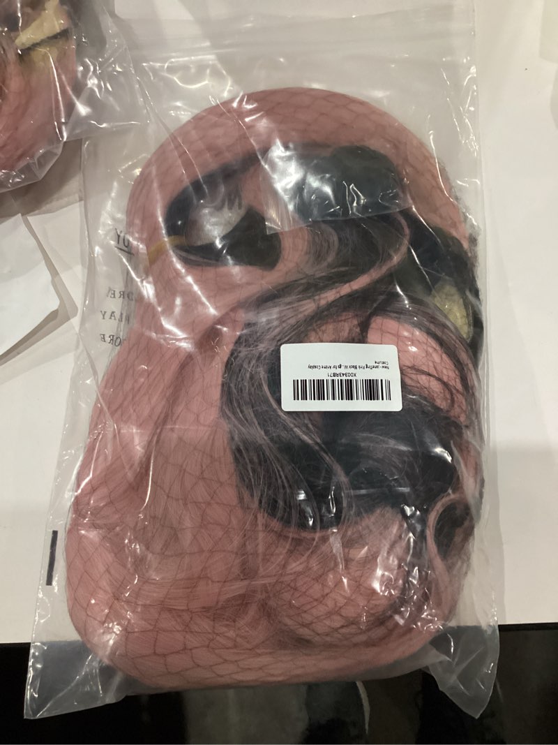 Condition photo showing New/Like New for JoneTing Pink Black Wig Cosplay for Women Long Straight Ponytail Wigs with Bangs Synthetic Hair Wigs for Anime Cosplay Costume