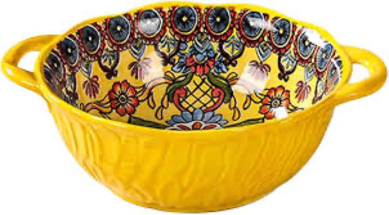 Set of 4, Soup Bowl for Mouth Ram Bowl Set, Fruit Bowl, Ram Bowl, Large Serving Bowls, Large Ceramic Ramen Bowl with Handle, Deep Onion Oven Safe, Microwave Safe Serving Bowl.-Green-1000ml 35oz (Color :orange and yellow)