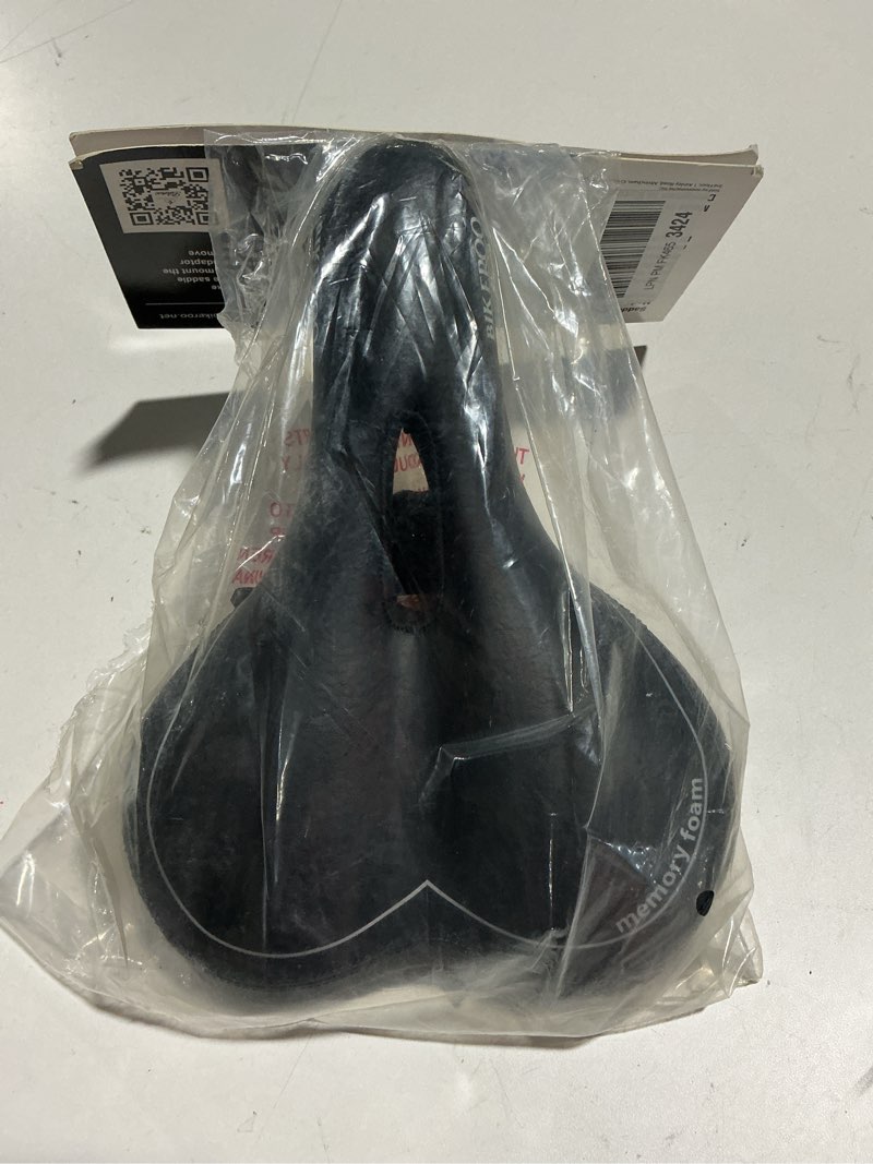 Condition photo showing Good Condition for Bikeroo Oversized Bike Seat - Peloton Seat Cushion - Bicycle Saddle Replacement - Wide Cushioned Comfortable Seat for Men & Women - Compatible with Exercise, Road, and Stationary Bikes