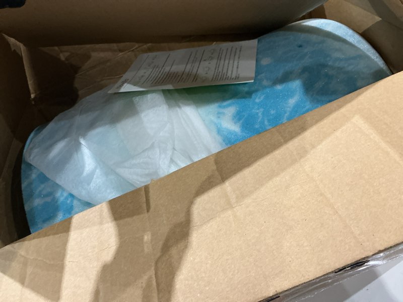 Condition photo showing Good Condition for novilla memory foam mattress topper twin - 3 inch cooling gel infused memory foam | slow-rebound pressure relief | certipur certified | comfort for sleeper sofa, rv, camper, dorm room 3 inch blue twin