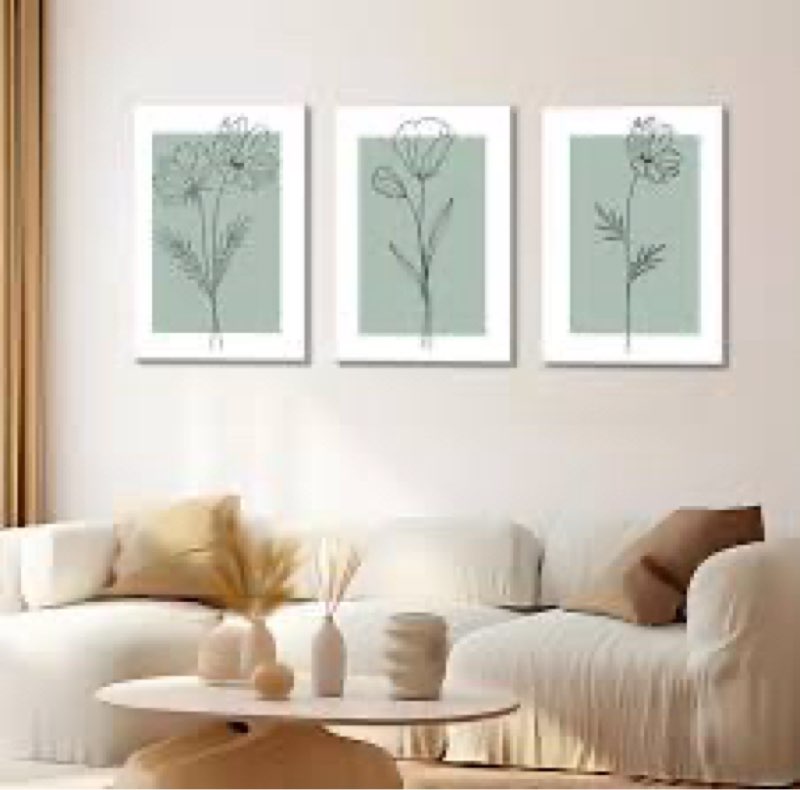 minimalist botanical canvas wall art pieces