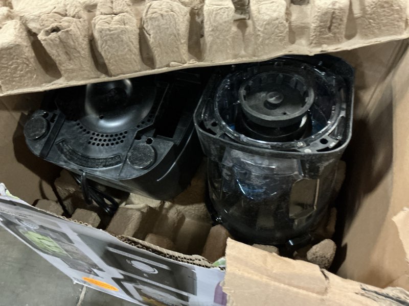 Condition photo showing As Is for ninja deluxe kitchen system, 1600 watts, auto-iq technology, 2.6l pitcher, 2.1l food processor, 710ml single-serve cup, 7 preset programs, smoothie maker, blender