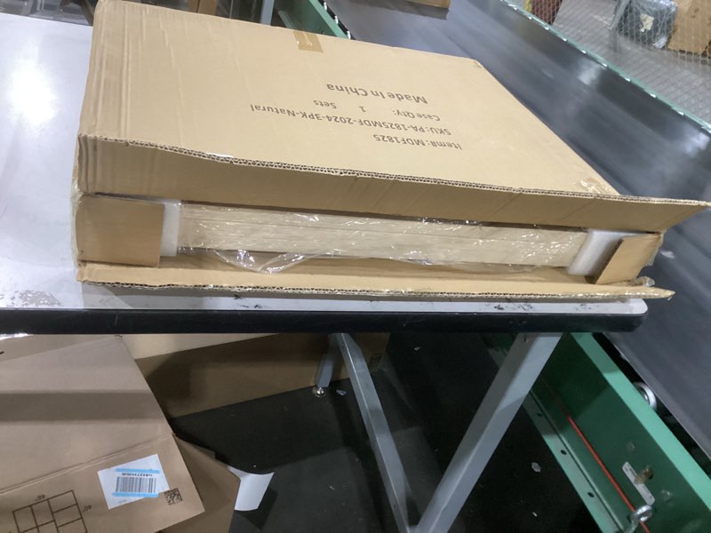 Condition photo showing New/Like New for 20x24 picture frame with mat for 16x20 set of 3, natural wood grain 20x24 frame for wall mounting (3 pack, natural) 20x24 - 3 pack natural