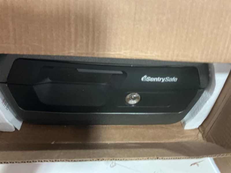 Condition photo showing Good Condition for SentrySafe Fireproof and Waterproof Safe Box with Key Lock, Fire and Water Chest Safe for Valuables, 0.36 Cubic Feet, 7.6 x 16.5 x 14.8 Inches, CHW30220