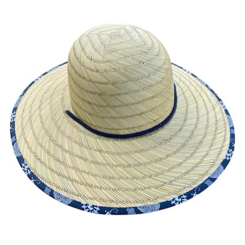Infinity Brands Women's Tan/Navy Straw Wide-brim hat