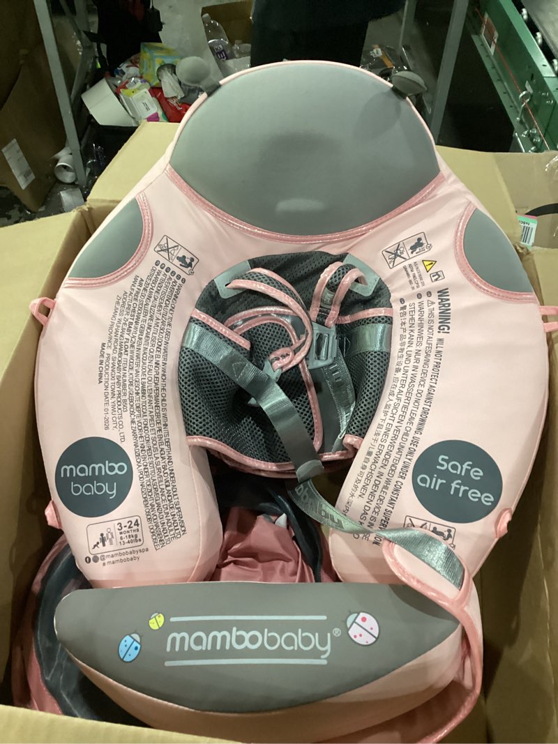 Condition photo showing Good Condition for mambobaby float with canopy size improved non inflatable infant baby pool float smart mambo float swim trainer baby swim float mambo baby float solid air free water waist swimming ring bbue