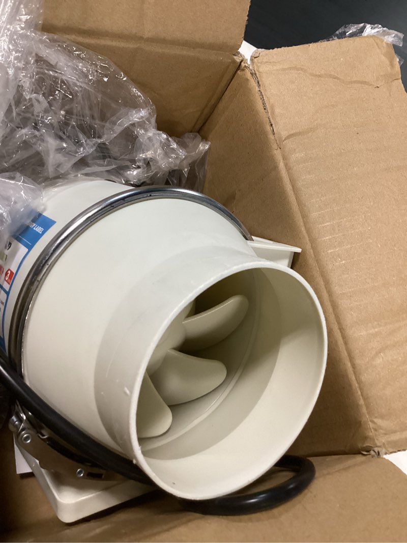 Condition photo showing Good Condition for voltset 4 inch duct fan, inline ventilation exhaust fan, 280 cfm duct intake high efficiency air fan for vent bathroom, kitchen, grow tent, hydroponics, 3d printer 4" basic