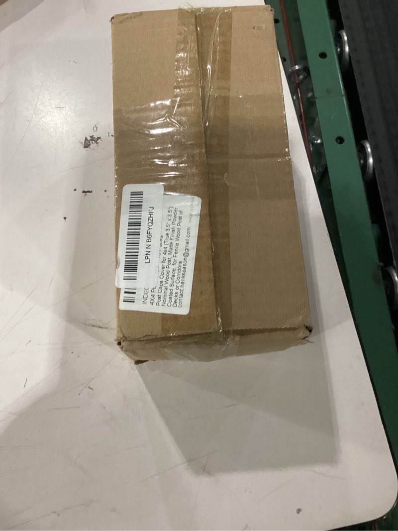 Condition photo showing Good Condition for INDECKMO 4x4 Post Caps (Fits True 3.5" x 3.5" Wood Posts) - Matte Black Aluminum Pyramid Style, Dura