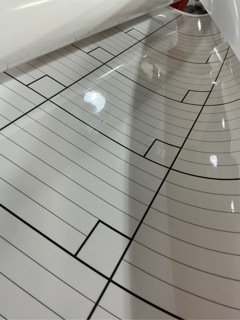Condition photo showing Good Condition for Dry Erase Monthly Extra Large White Board Calendar for Wall, 38" by 50", Jumbo Laminated Erasable One Month Whiteboard Calendar, Huge Oversized Blank 30-Day Poster with Lines and Squares Non-magnetic Calendar