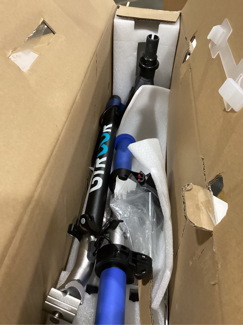 Condition photo showing As Is for gyroor h30 max electric scooter for kids, led dispaly, 150w powerful motor, dual brake system, adjustable height and speed, best presents for kids h30max-blue
