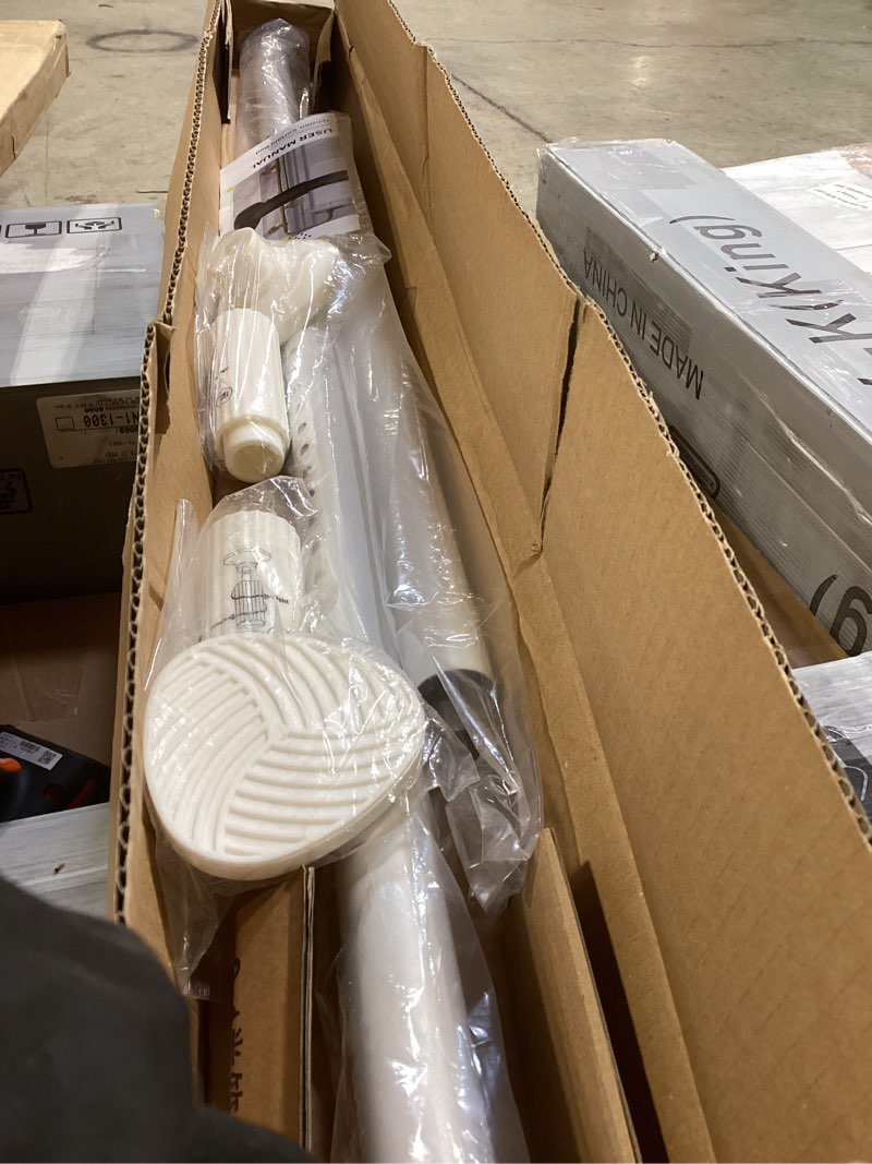 Condition photo showing Good Condition for Tension Curtain Rod 51-86 Inch, Curtain Rod No Drilling for Window or Bathroom Closet, Outdoor Curtain Rods for Patio Tension Rod, Easy to Install, Never Rust, Rod Diameter 1.26 Inches - White White 51''-86''