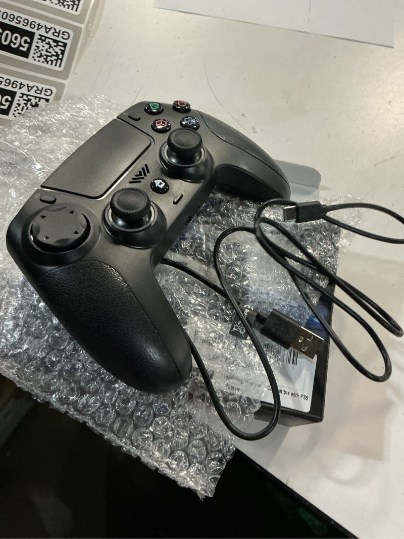 Condition photo showing Good Condition for vidppluing wireless controller compatible with ps5/android/ios/mac/steam deck, gamepad with led lighting/hall effect trigger/turbo/macro/dual vibration/3.5mm headset jack/1500 mah battery black