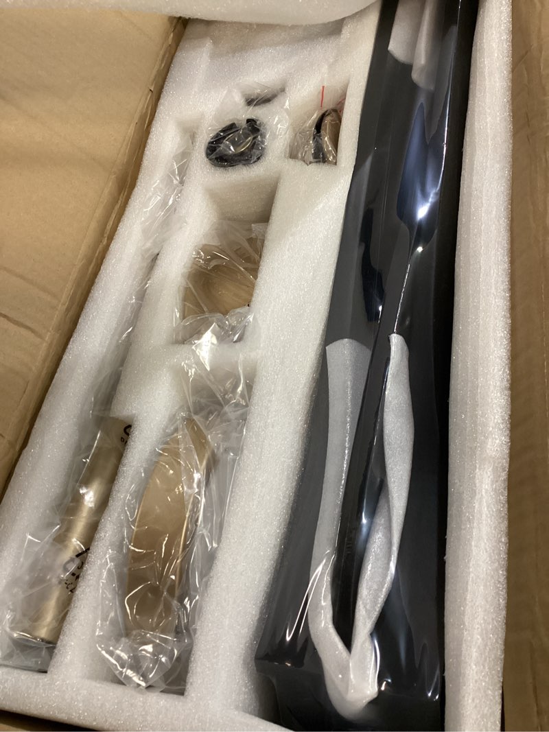 Condition photo showing Good Condition for 52" modern black and gold ceiling fan with lights and remote, etl listed, 3 downrods, 3 wood blade gold black ceiling fans, reversible quiet dc motor, 3 timer for outdoor patio waterproof bedroom black and gold 52 inch