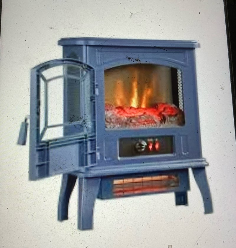 Duraflame 1,000 sq ft Infrared Quartz Electric Fireplace Stove Heater, NAVY