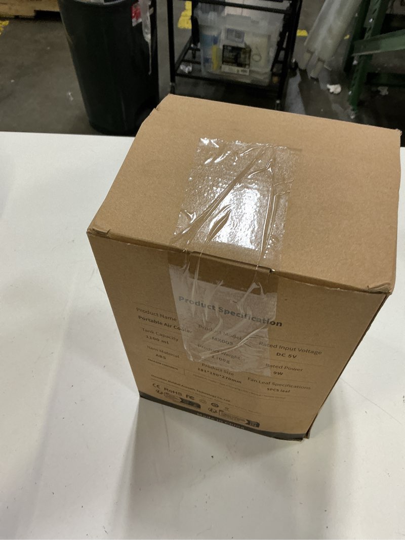 Condition photo showing New/Like New for portable air conditioners, 2026 upgraded 4-in-1 quiet portable ac unit with remote, 1100ml tank evaporative air cooler, 7 color light personal mini air conditioner for bedroom,office, camping, car,rv black