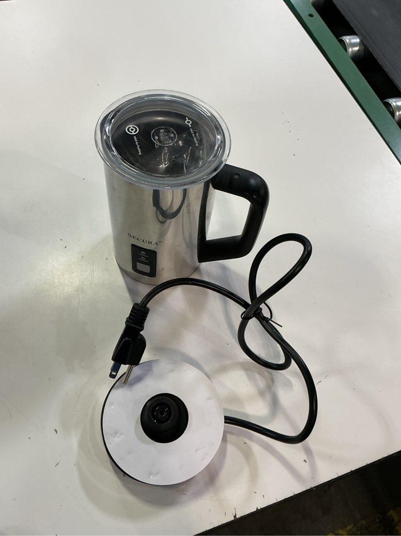 Condition photo showing Good Condition for secura milk frother, electric milk steamer stainless steel, 8.4oz/250ml automatic hot and cold foam maker and milk warmer for latte, cappuccinos, macchiato, 120v 8.4oz stainless steel