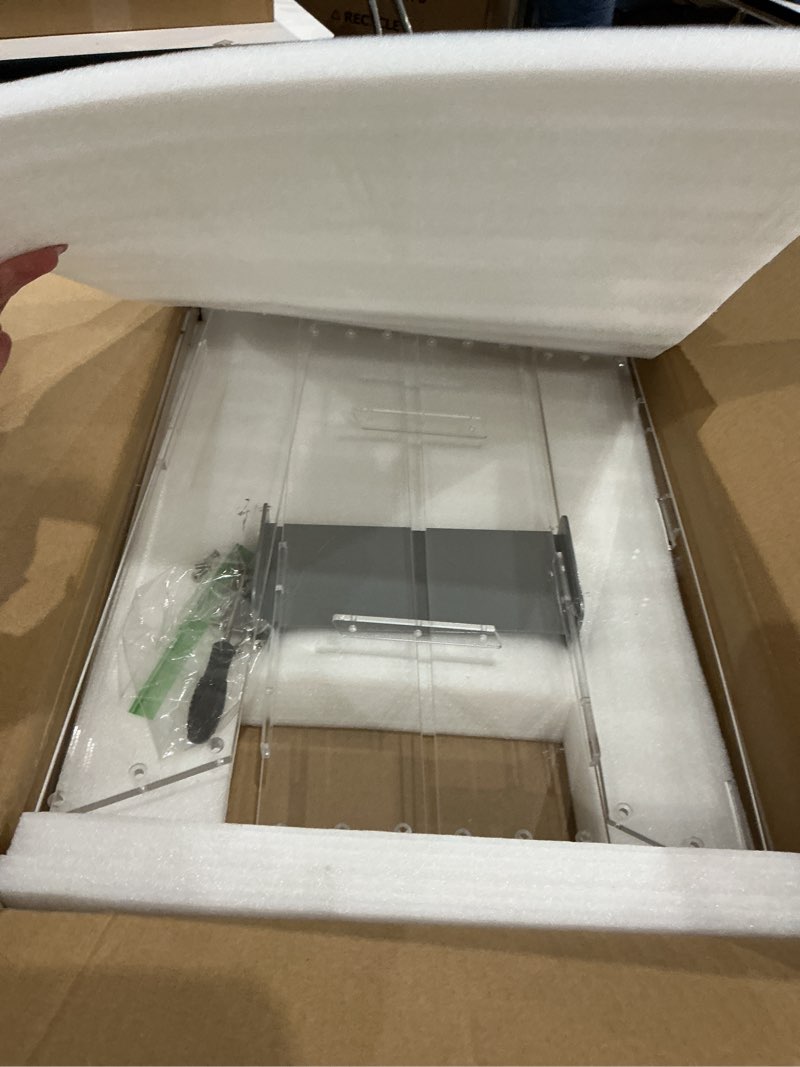 Condition photo showing Good Condition for podium stand, lecterns & podiums, acrylic adjustable angles with metal base, podium for church, weddings, classroom, speech, 24" l x 16" w x 43.5" h (clear)