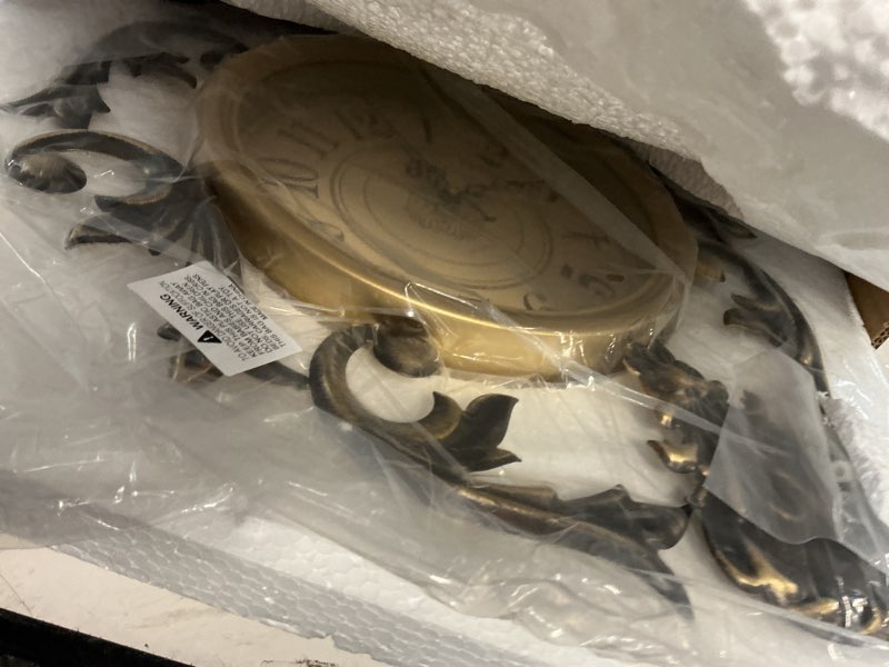 Condition photo showing Good Condition for vintage wall clocks living room,decorative antique large wall clocks,21" x 15" digital retro silent wall clock battery operated for bedroom kitchen entryway office decor 21"w x 15"h