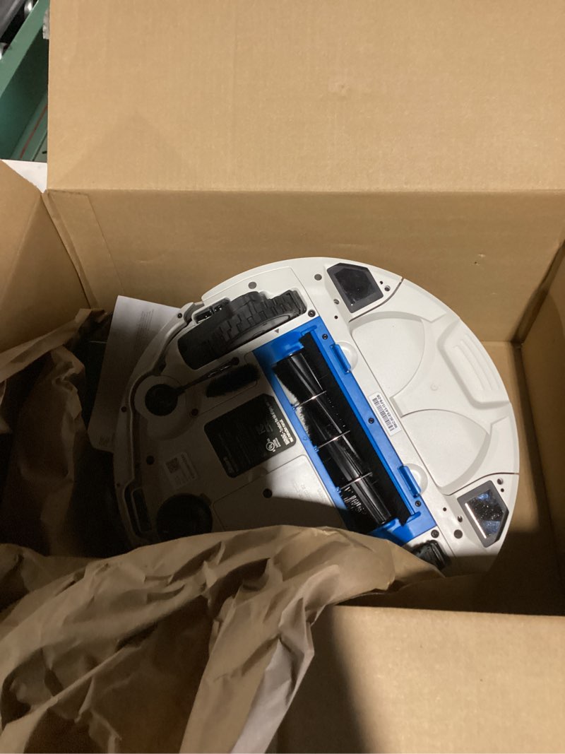 Condition photo showing As Is for Shark AV752 ION Robot Vacuum, Tri-Brush System, Wifi Connected, 120 Min Runtime, Works with Alexa, Multi Surface Cleaning, White ION Robot (White)