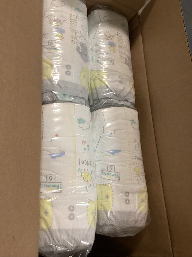 Condition photo showing New/Like New for Pampers Swaddlers Diapers, Size 6 (23-44 lbs), 108 Count, Absorbent, Keeps Baby Dry and Comfortable, Skin Safe Disposable Baby Diaper (Packaging May Vary) Size 6 108