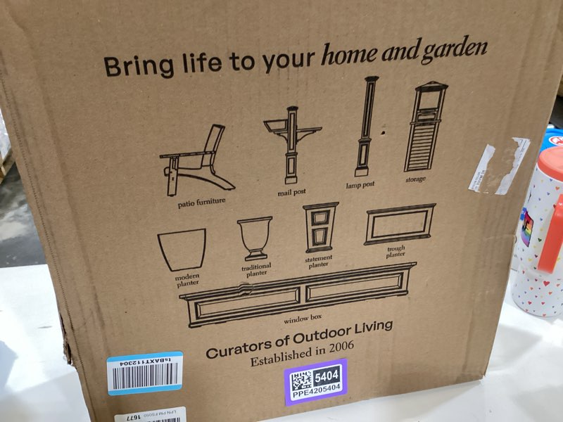 Condition photo showing Good Condition for mayne cape cod 4ft window box - white - 48in l x 11in w x 10.8in h - polyethylene - built-in water reservoir (4841-w)