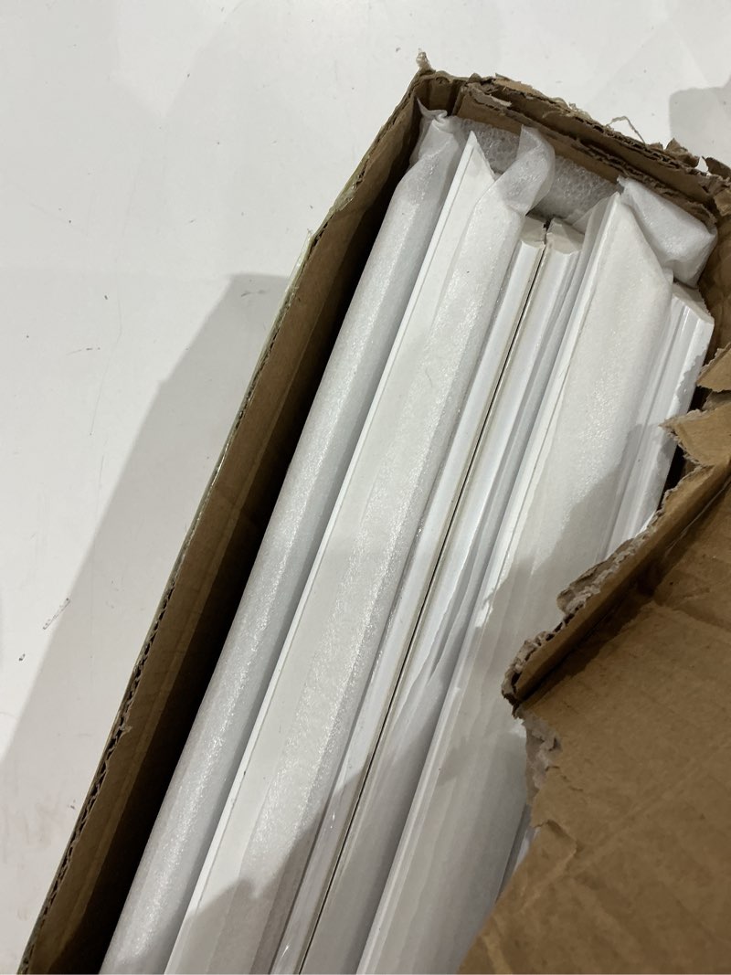 Condition photo showing Good Condition for 3 set peel and stick wall molding kit,premade self adhesive wainscoting panels,ready to assemble accent molding trim for interior wall moulding decor (24x60in) | self adhesive,paintable,pvc,pre-cut