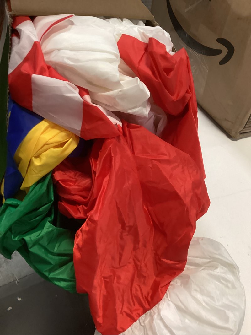 Condition photo showing As Is for 14FT Christmas Inflatable Santa Claus Outdoor Blow Up Yard Decorations,Giant Outside Standing Waterproof Smiling Santa Claus with Gift Bags,Built-in LEDs for Xmas Holiday Party Yard Garden Lawn Decor 14FT Santa Claus