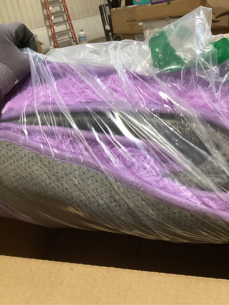 Condition photo showing Good Condition for dweike fluffy lavender purple rugs for bedroom living room, 5x8 feet soft plush shaggy lilac purple girls boys kids rug, non-slip and machine washable carpet for dorm nursery classroom decor 5' x 8' (rectangular) purple