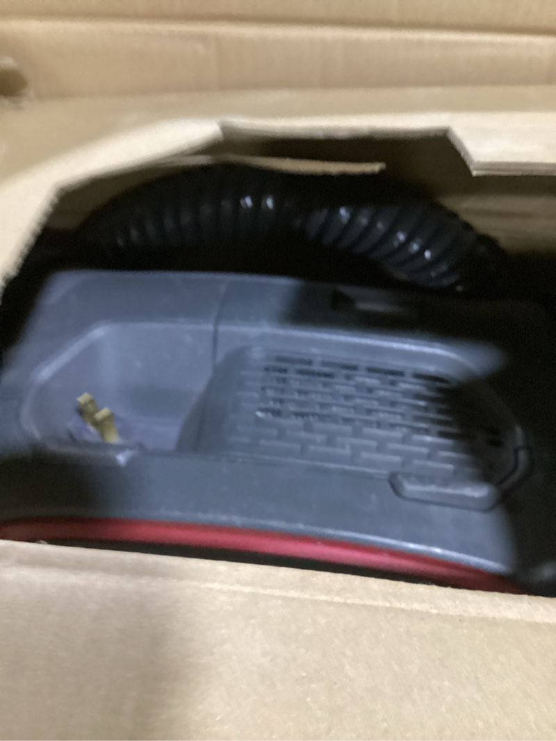 Condition photo showing As Is for kenmore 81414 400 series vacuum cleaner- canister - bagged - red