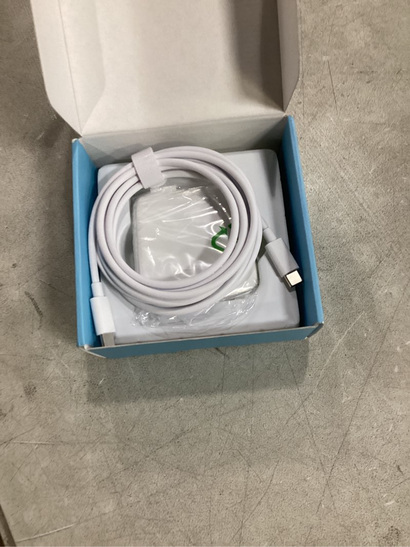 Condition photo showing Good Condition for charger for macbook air macbook pro 13 14 15 16 inch 2025 2024 2023 2022 2021 2020, m1 m2 m3 m4 laptop 70w usb c power adapter, ipad, led, 6.6ft usb-c cable, charging as fast as original quality white
