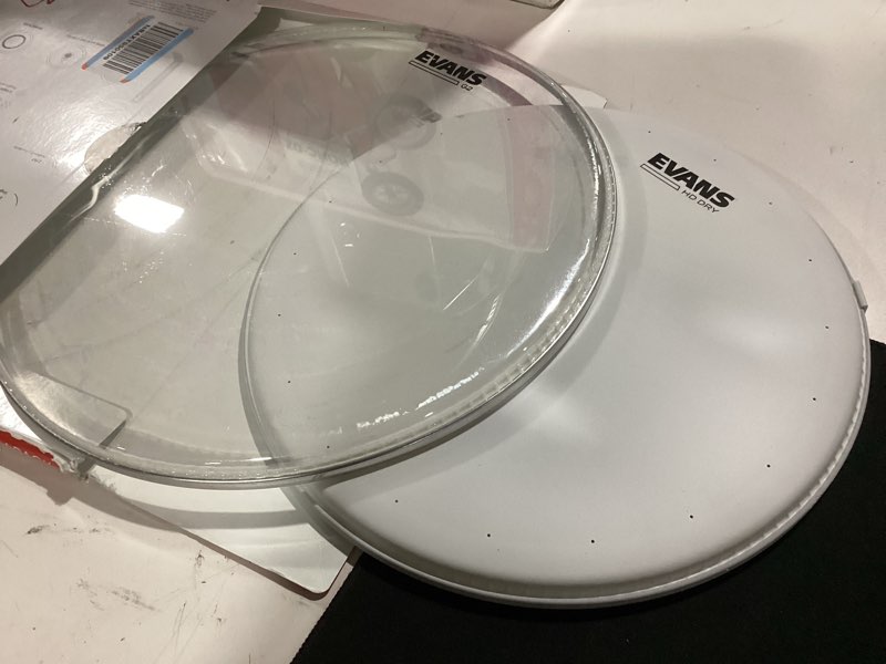 Condition photo showing As Is for evans drum heads - g2 clear standard pack (12", 13", 16") with 14" hd dry snare batter
