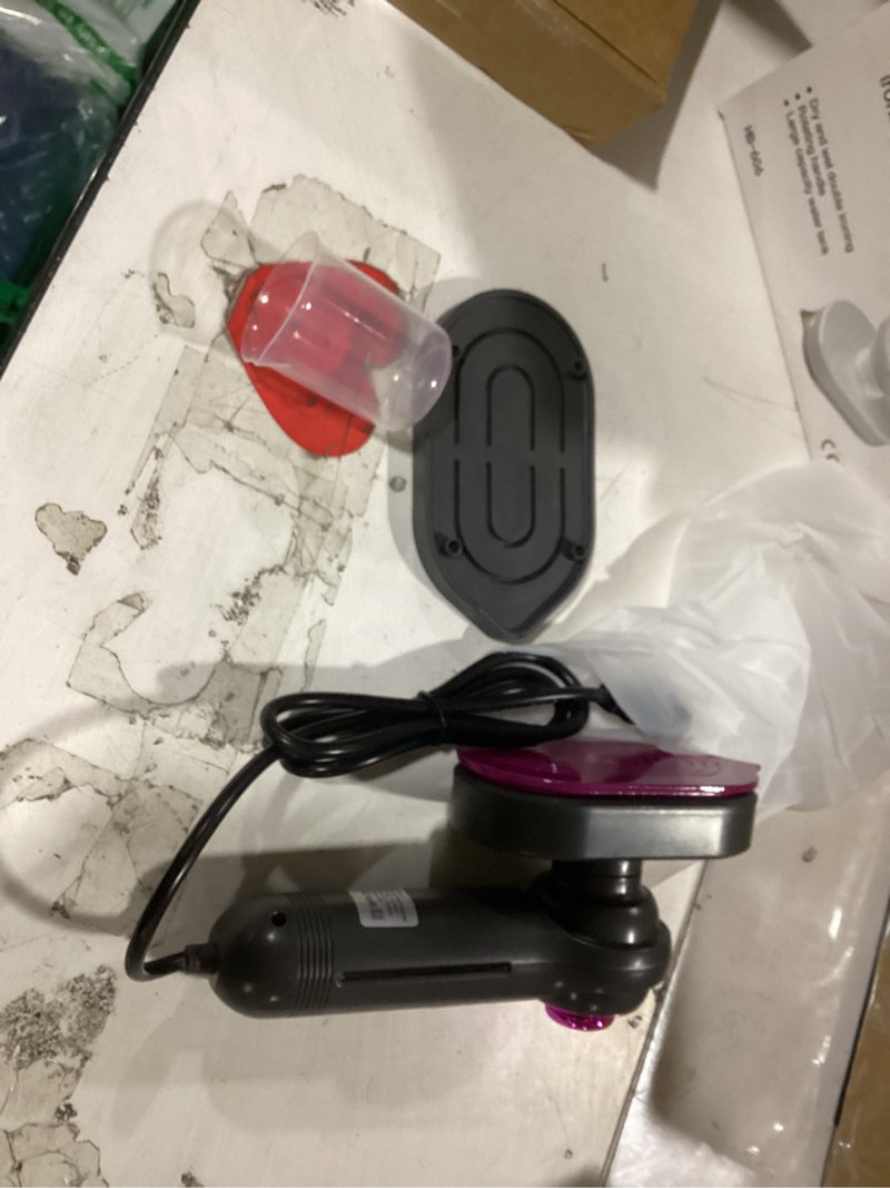 Condition photo showing Good Condition for portable handheld garment steamer with pink accents - mini travel iron for clothes, fast heat-up & wrinkle remover
