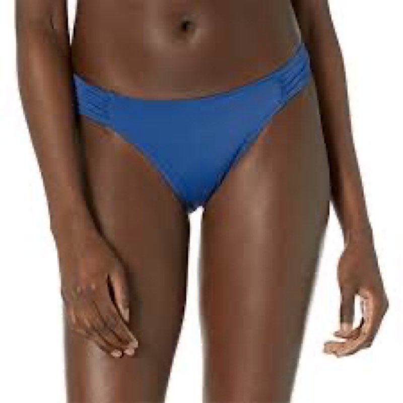 Amazon Essentials Women's Side Tab Bikini Swimsuit Bottom, Deep Blue, X-Small