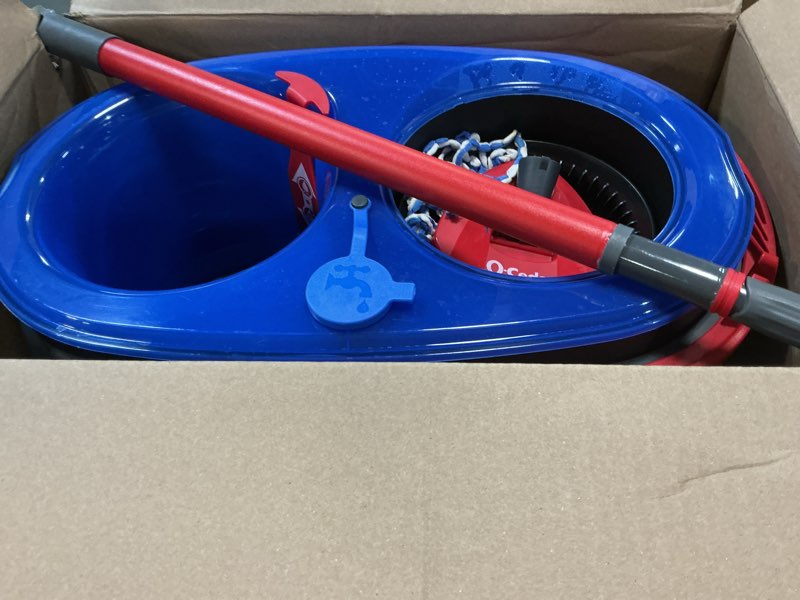Condition photo showing As Is for O-Cedar RinseClean Spin Mop & Bucket System | Clean with Water | Removes 99% of Bacteria Plastic Rinseclean Spin Mop & Bucket Cleaning System