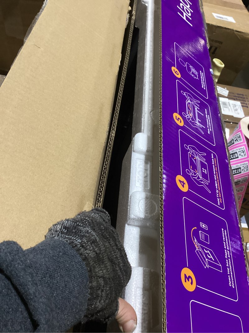 Condition photo showing As Is for Roku Smart TV 2025 – 55-Inch Select Series, 4K HDR TV – Roku TV with Enhanced Voice Remote – Flat Screen LED Television with Wi-Fi for Streaming Live Local News, Sports, Family Entertainment TV only 55"