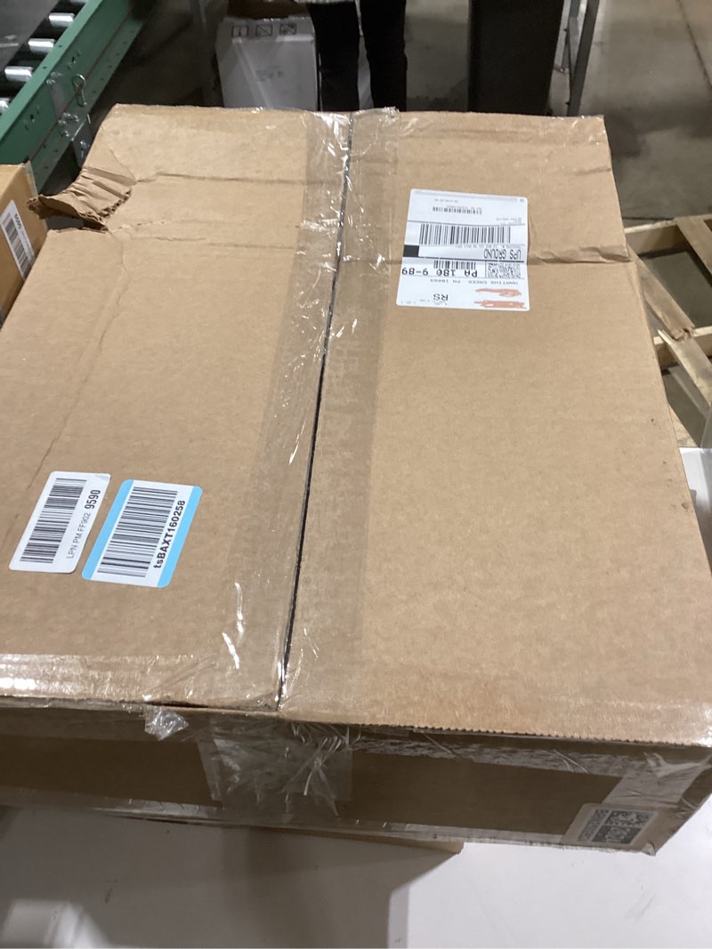 Condition photo showing As Is for Frame Amo A3 11.7x16.5 Black Solid Wood Poster Frame, White Mat for A4 8.3x11.7 Image, Tempered Glas