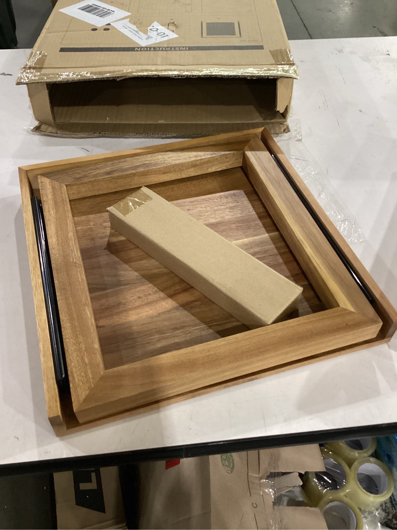 Condition photo showing Good Condition for natural acacia sliding tray for coffee machine kitchen appliance slider moving caddy, appliance slider,appliance rolling stand air fryer rolling tray