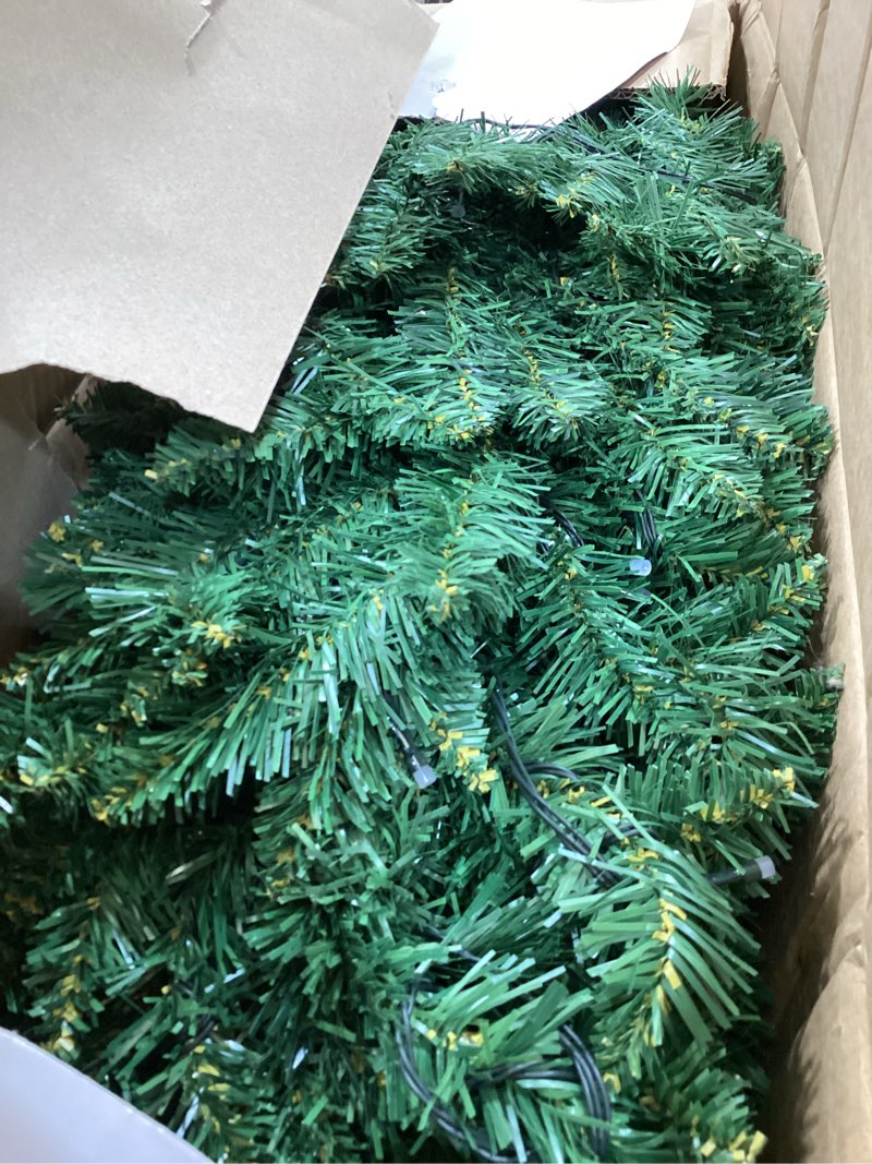 Condition photo showing As Is for 6ft smart christmas tree with 270 leds, 16m color changing, app & remotecontrol, group control, music sync, timer, prelit rgb artificial christmas tree with metal base