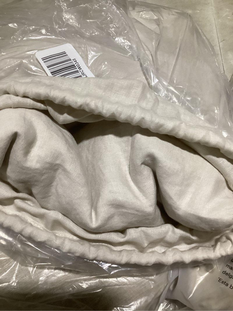 Condition photo showing Good Condition for european linen duvet cover set, queen, sand