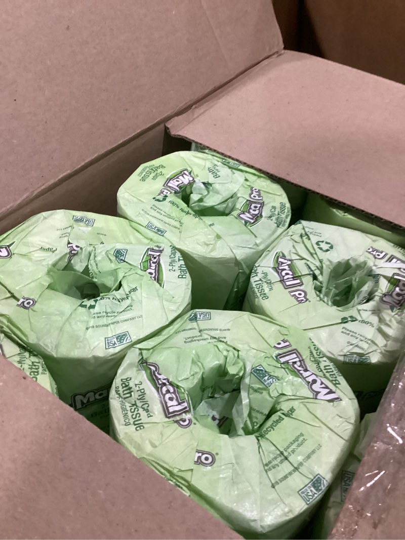 Condition photo showing New/Like New for marcal pro 5001 100% recycled two-ply bath tissue, white, 500 sheets/roll, 48 rolls/carton