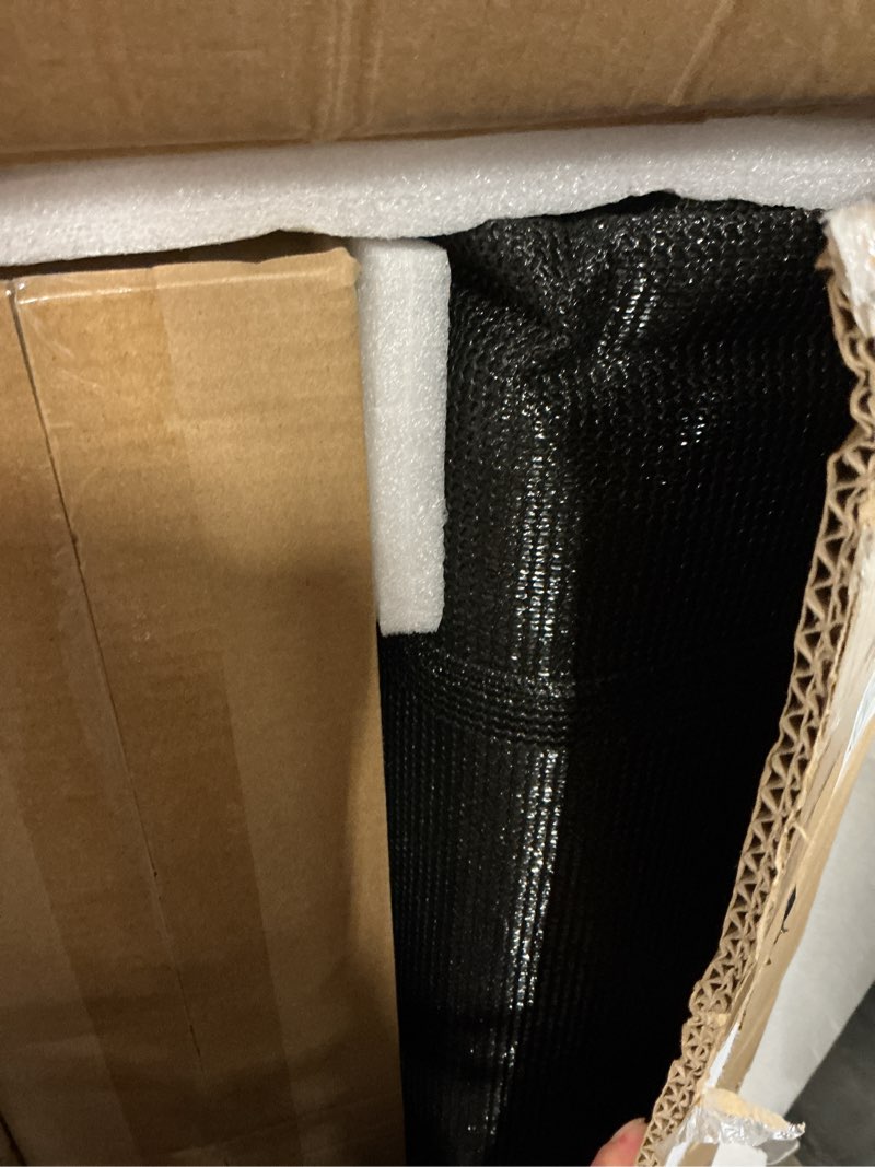 Condition photo showing Good Condition for 6'x24' privacy fence kit freestanding mesh screen with iron poles temporary fencing outdoor patio backyard divider dog air conditioner trash fence black custom 0 6'x 2 4' black