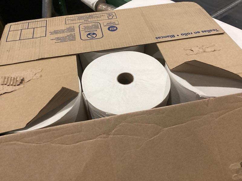 Condition photo showing New/Like New for scott professional essential universal high-capacity hard roll paper towels, bulk (01005), hardwound 1.5" core, absorbency pockets, white (6 rolls at 1,000' each, 6,000'/case)