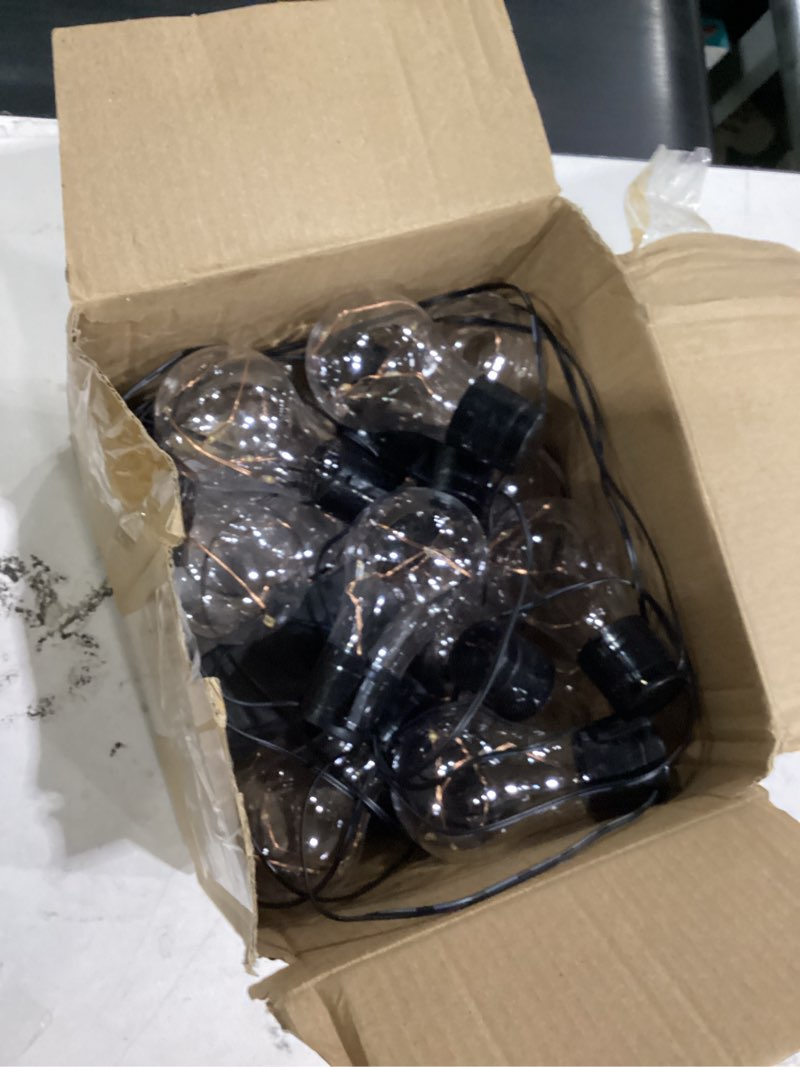 Condition photo showing Good Condition for solar string lights outdoor, led globe patio lights | outside lighting for garden porch backyard bistro christmas party home decoration, warm white